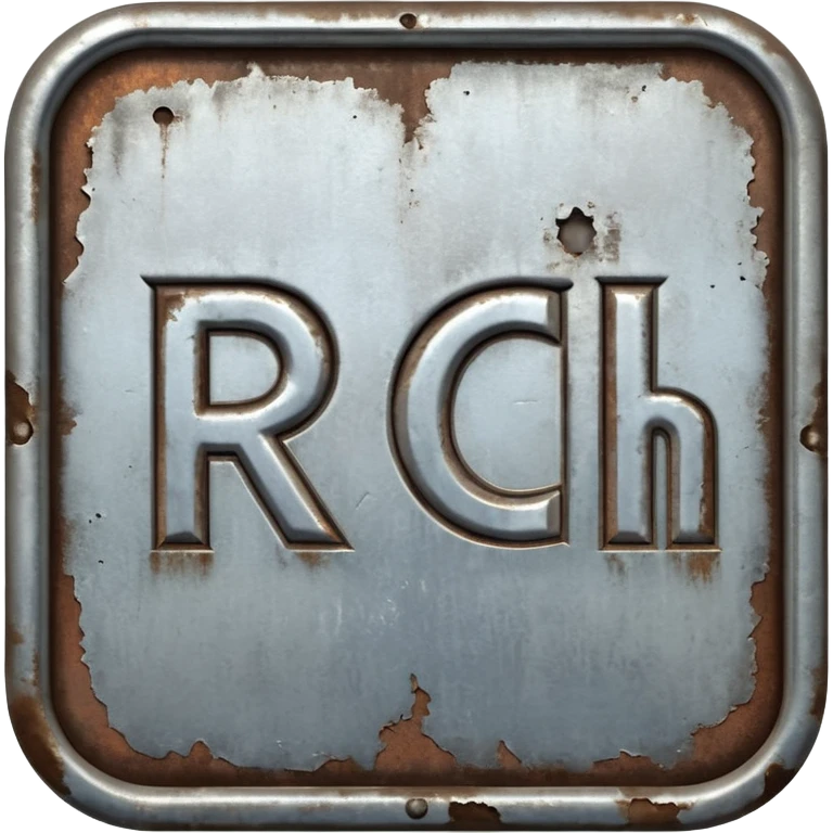 a sign with "RCH" written on it in capital letters emoji