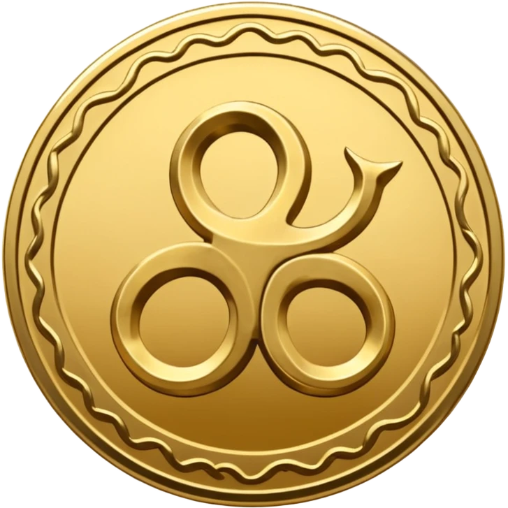 A mora coin with a triskelion on it  emoji