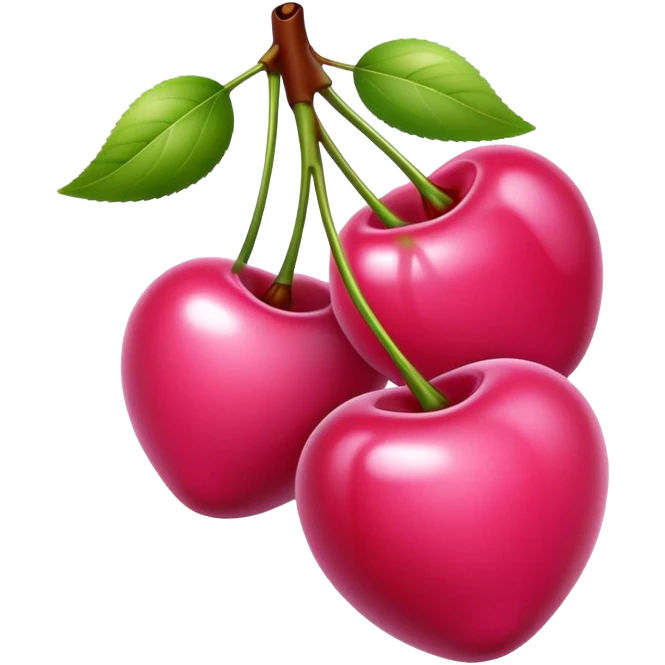 Pink cherries  emoji