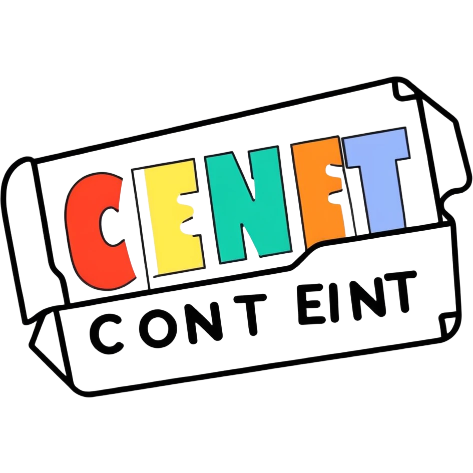 A sign with the word Content emoji