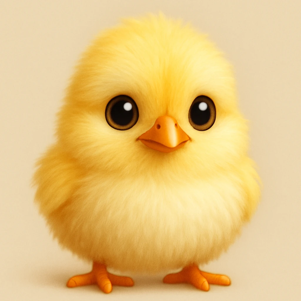 realistic, fluffy chicken emoji emoji