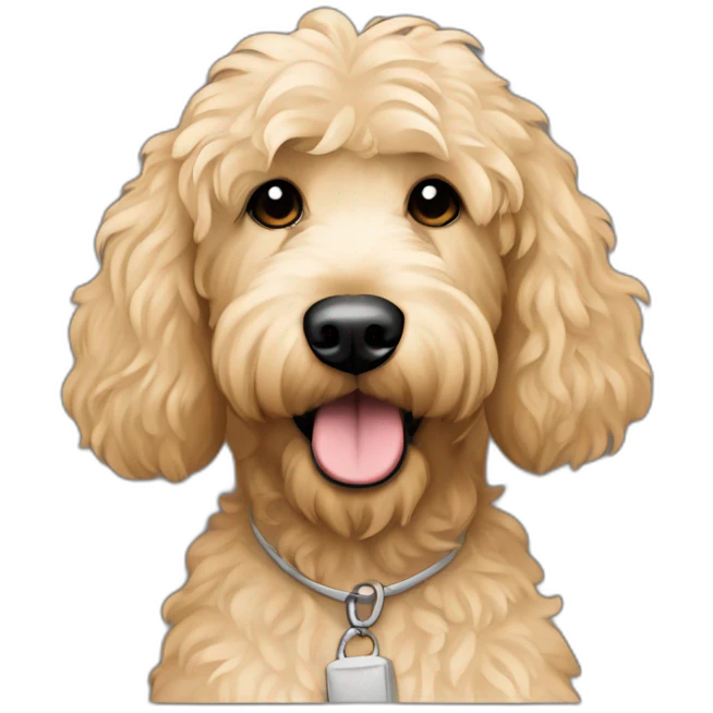 Femme blonde t-shirt Labradoodle emoji