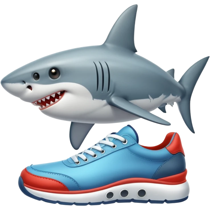 tiburon con zapatos emoji