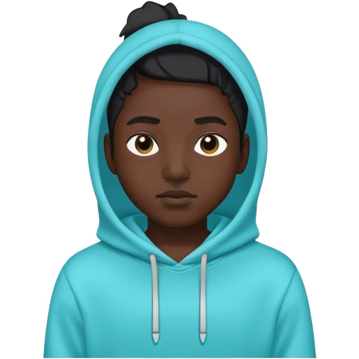 make me an emoji that is for a discord User but it will be a person the colour theme is Black and Cyan emoji