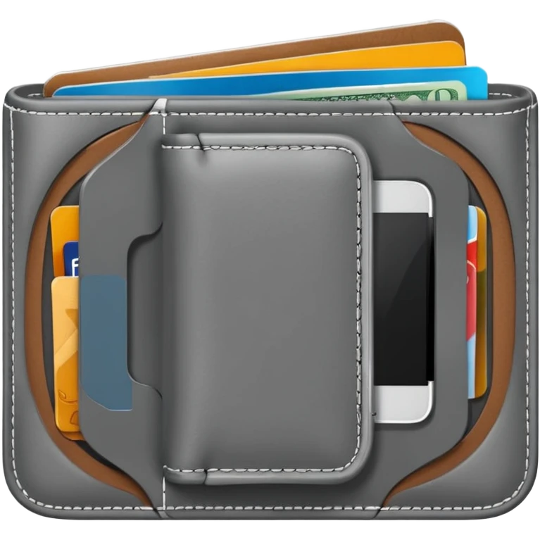 grey open wallet emoji