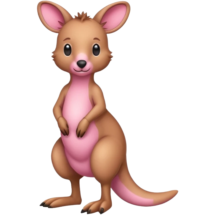 Pink kangaroo emoji