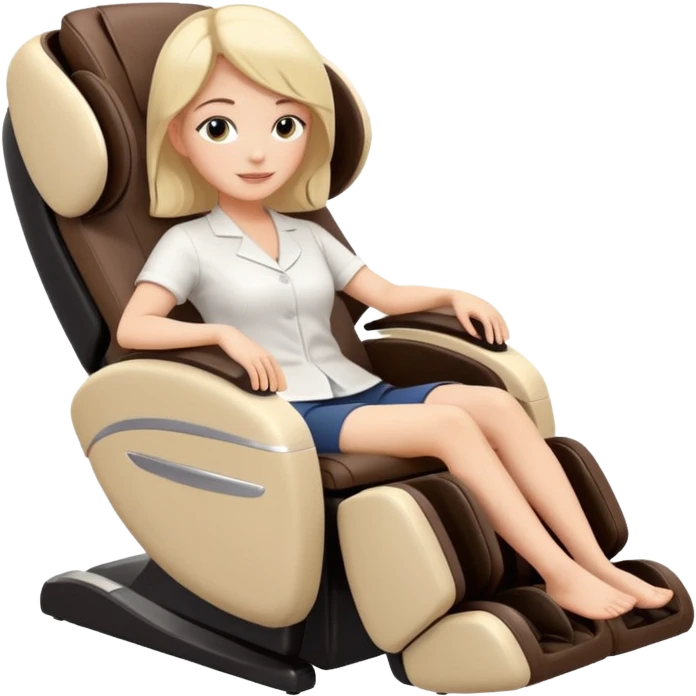 woman in a massage chair emoji