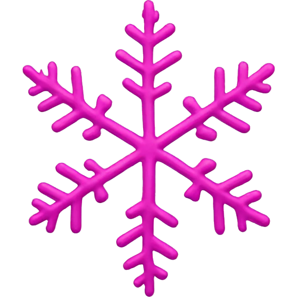 Pink snowflake emoji