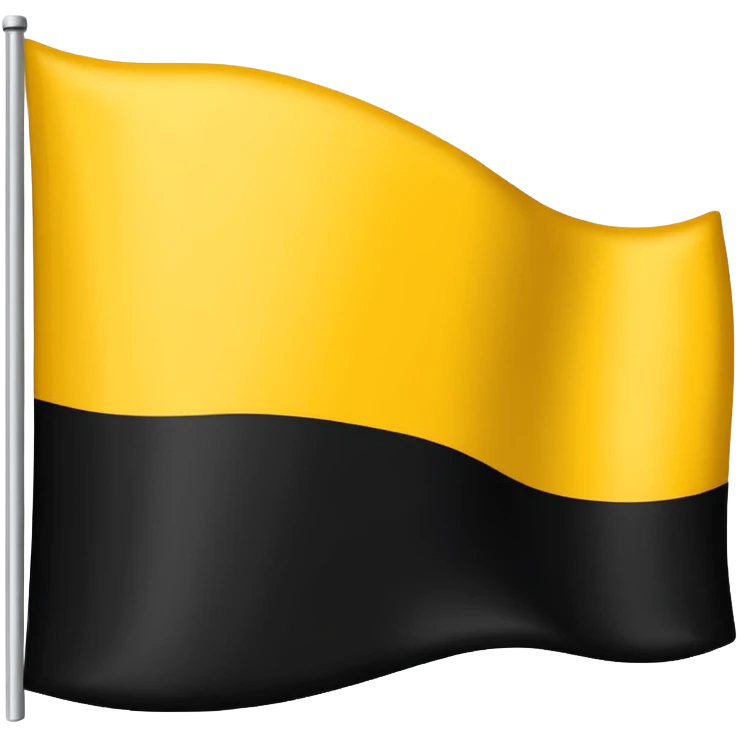 Flag tricolour up to down (black up)( yellow middle) and (white - bottom) emoji