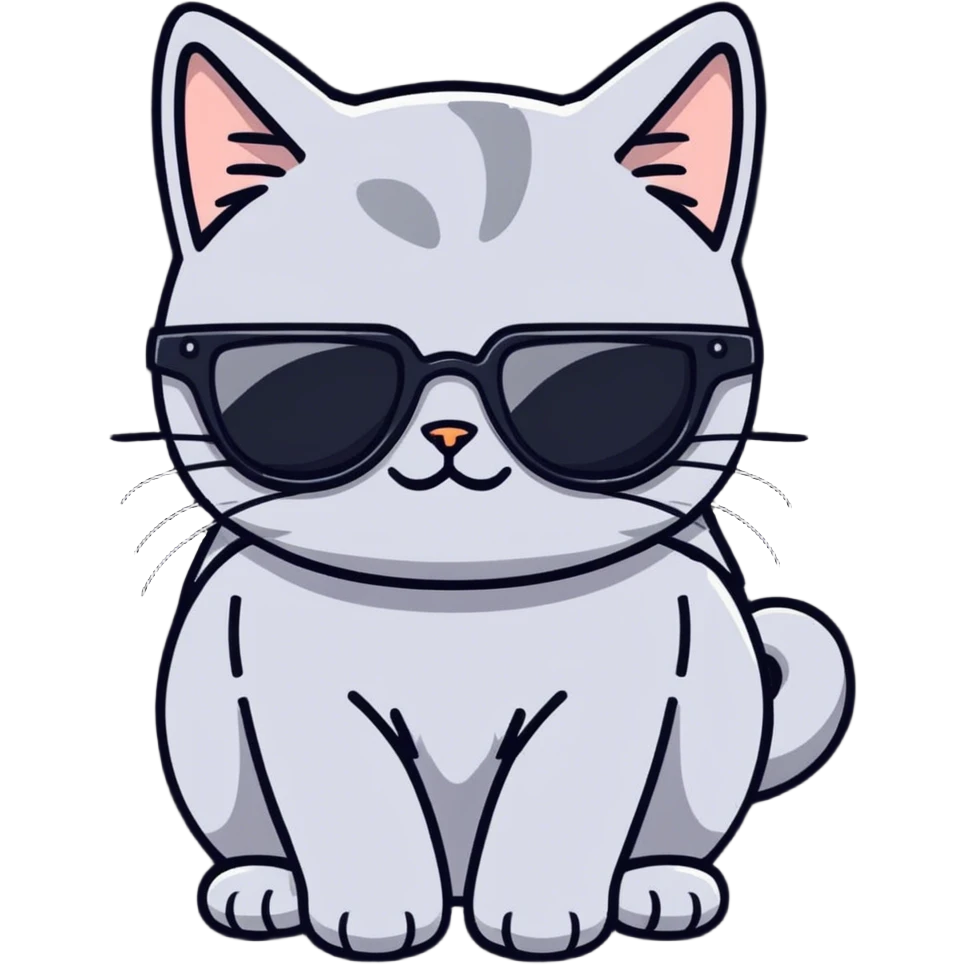 Cat with sunglasses emoji