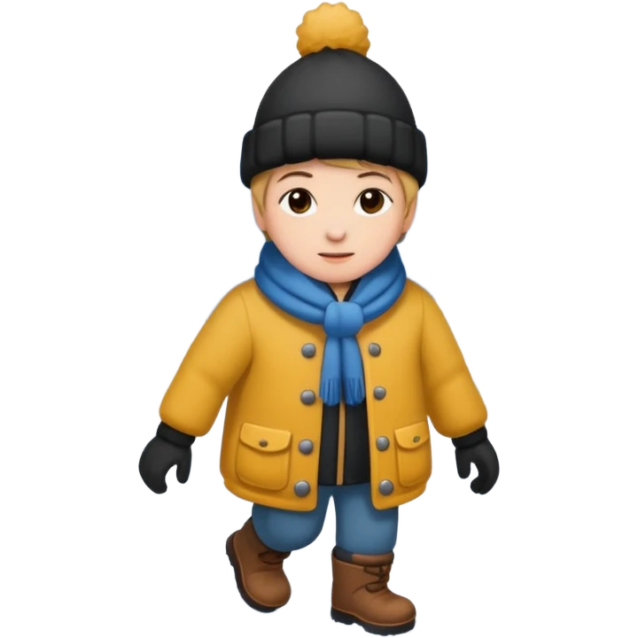 برف زیاد که یک نفر در زیر آن در حال قدم زدن است emoji