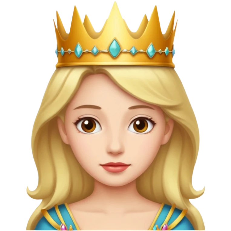 Mujer con corona emoji