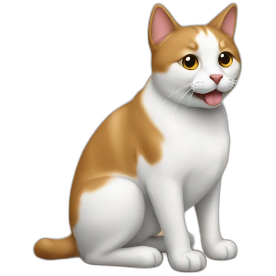 Un chat qui fait un câlin a un chien emoji