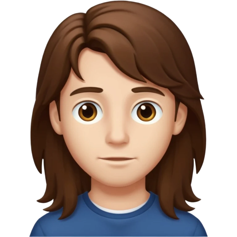 Boy with long hair emoji
