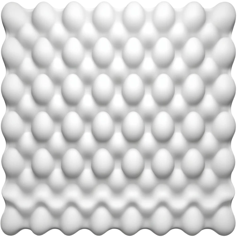 white wavy acoustic foam panel with egg crate pattern emoji