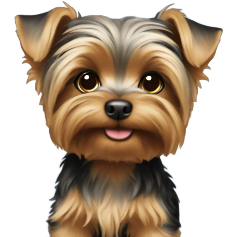 Yorkie puppy standing emoji