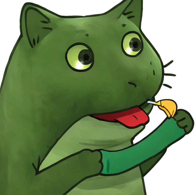 Cat eating a sock emoji