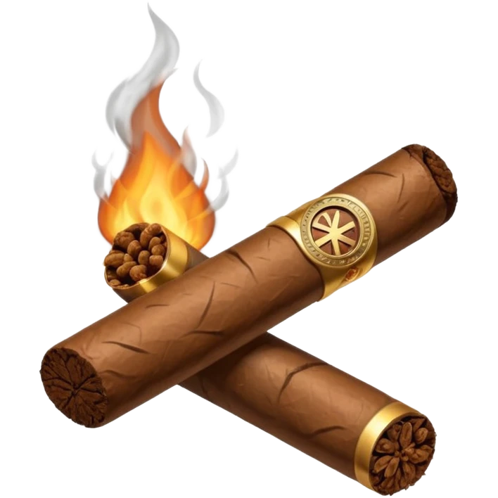 cigar with a prohibition symbol emoji