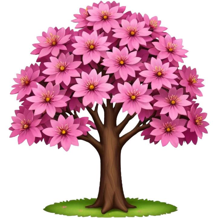 Árbol rosa emoji