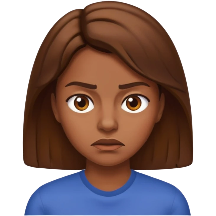 emoji femme brune très vexée  emoji