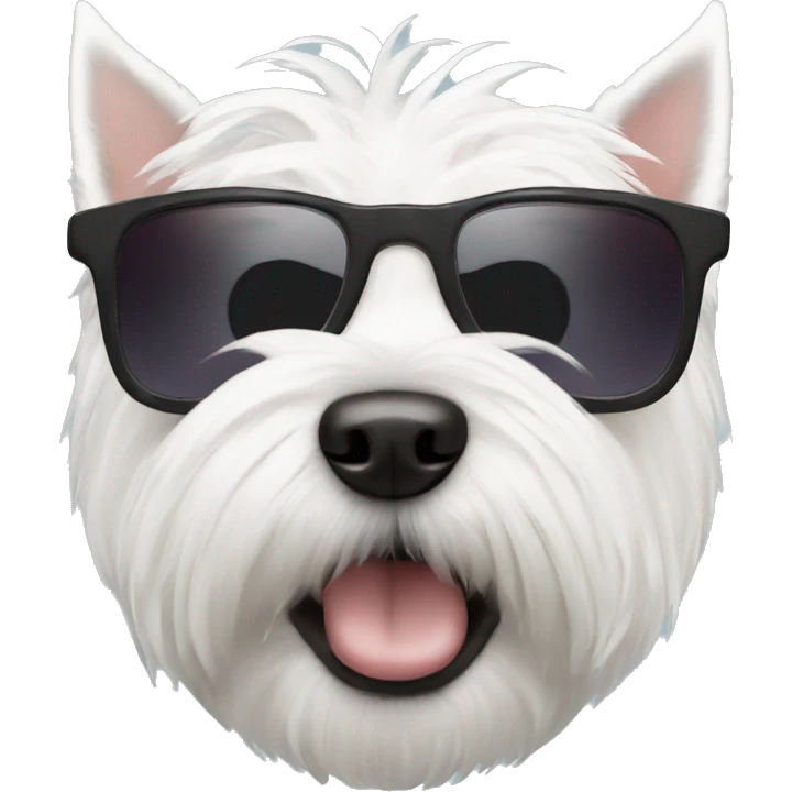 West highland white terrier with sunglasses  emoji
