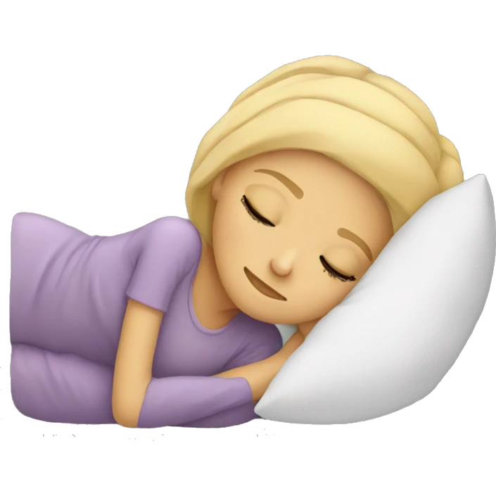 Blonde girl sleeping emoji