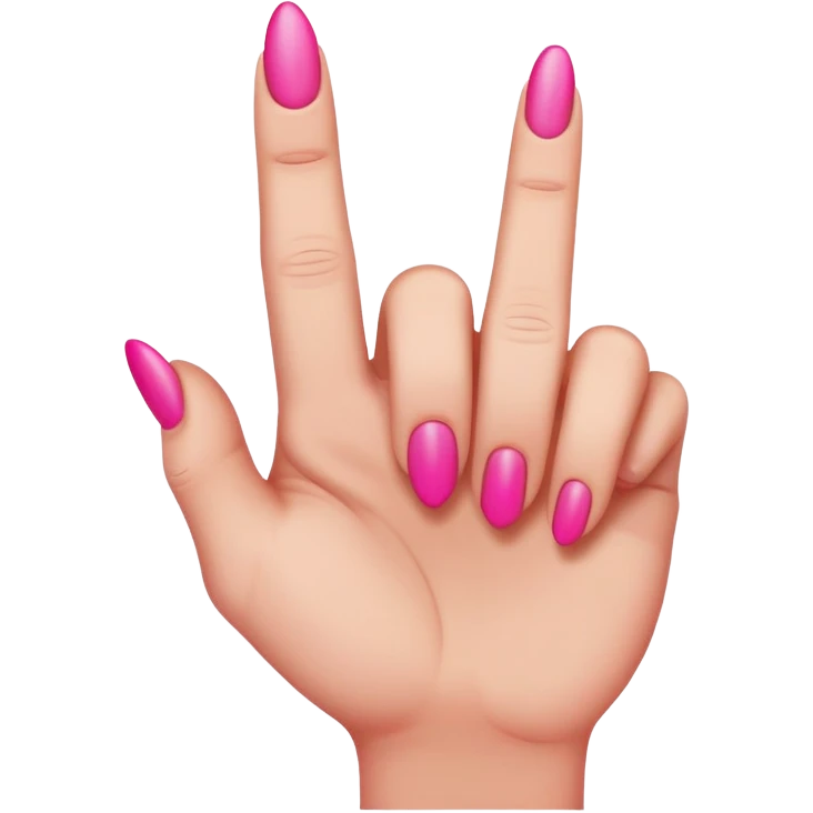 hot pink middle finger emoji