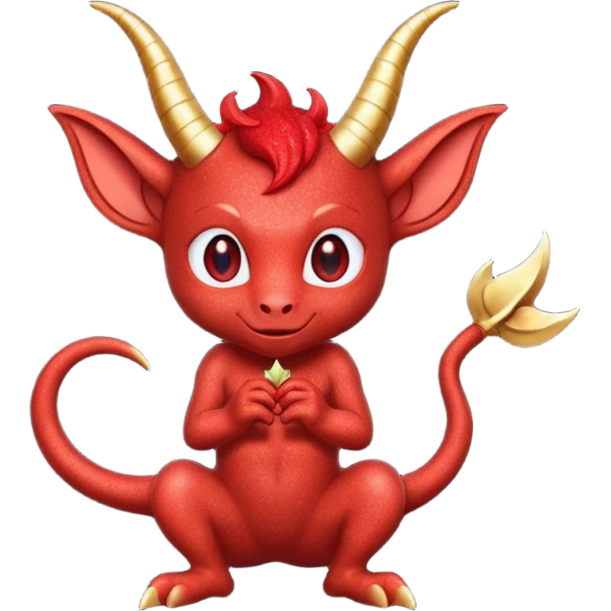 red glitter imp emoji