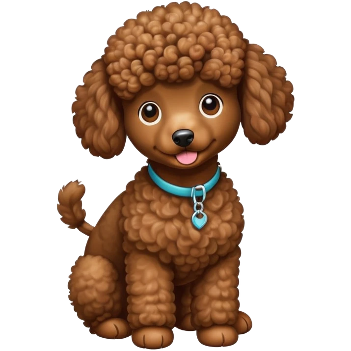 коричневый пудель emoji