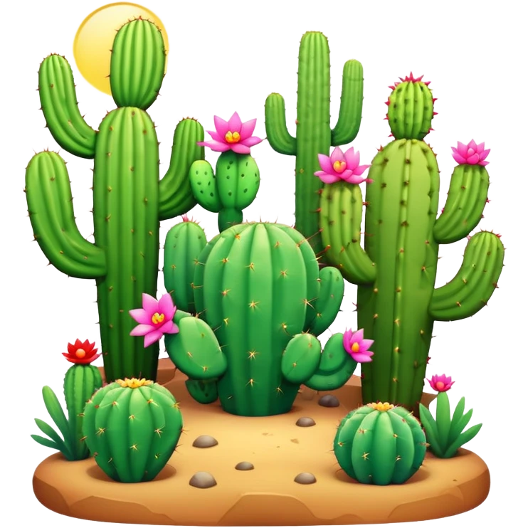 kawaii cactus landscape  emoji