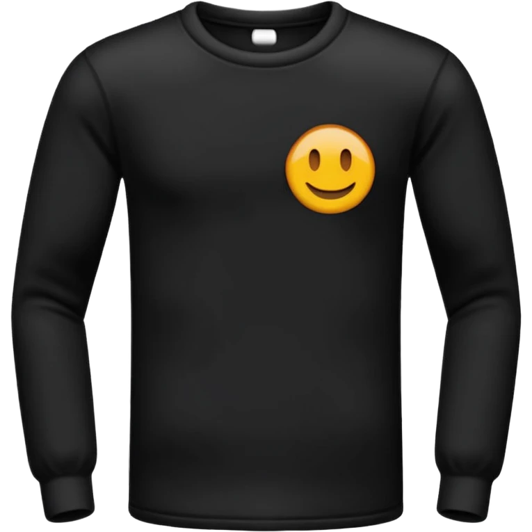Thermal black long sleeved tshirt emoji