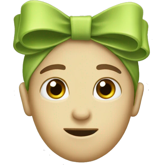 Pistachio gree bow without person  emoji