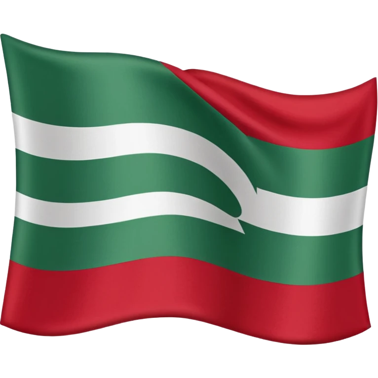 чеченский флаг, зеленый, белый, красный emoji