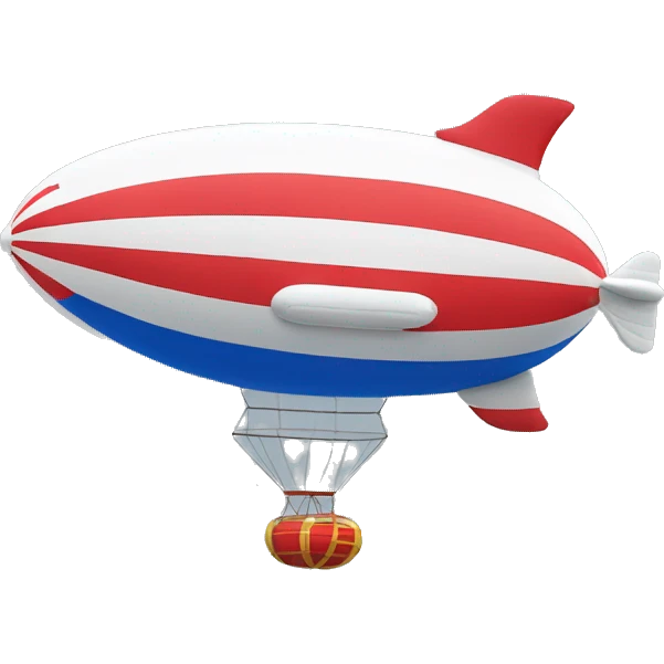 blimp with a Nicholas Russian National Flag emoji