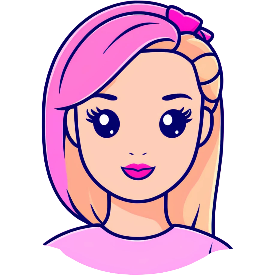 Barbie logo in pink emoji