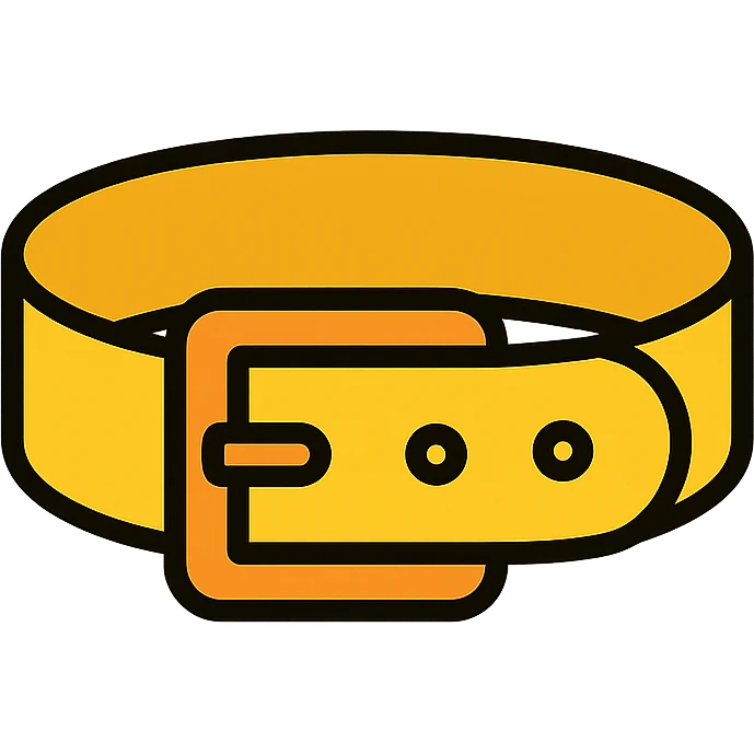 color outline icon of a belt emoji
