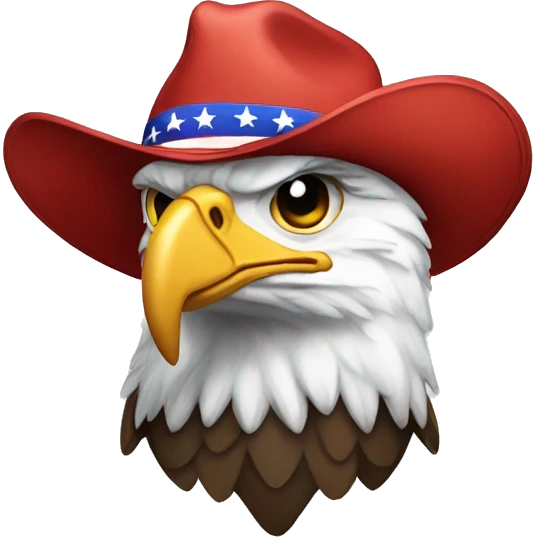 Eagle wearing MAGA hat emoji