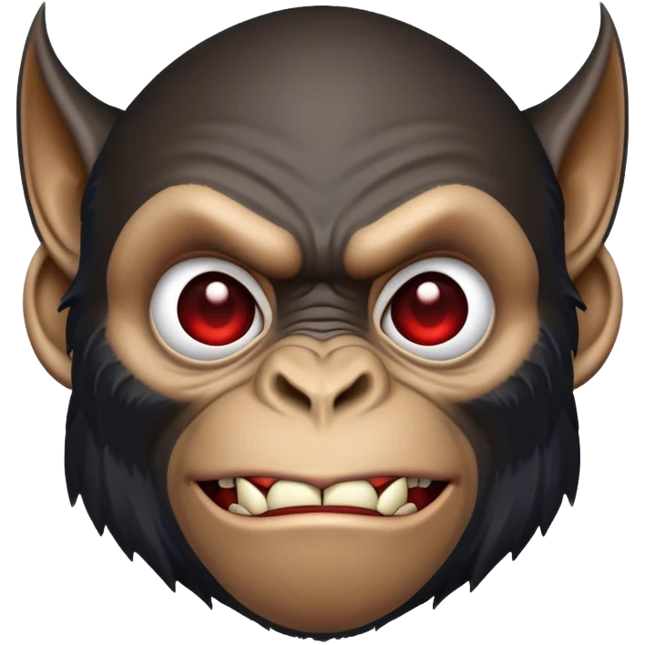 chimpanzee as batman vampire face *old emoji* emoji