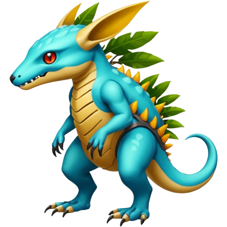  exotic tropical cyber-Protogen-Fakémon-Vernid-creature (full body) emoji