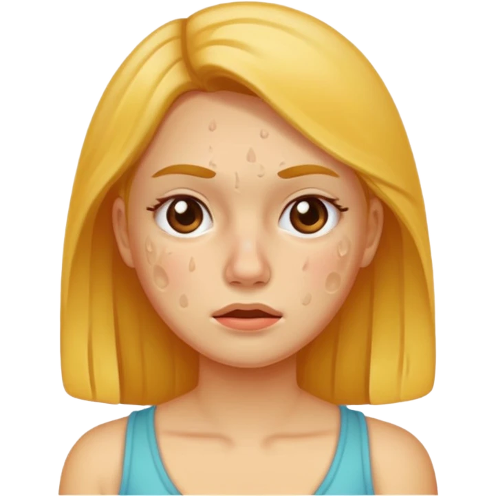 woman with acne face emoji