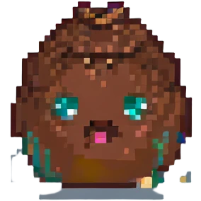 crying poop, pixel art, small format emoji