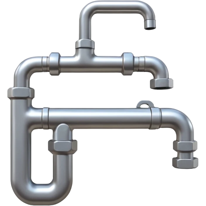 3D illustration of a metal wrench tightening a pipe under a sink, clean Pixar-like 3D style, soft shadows, simple background, plumbing tool focus, vibrant but not exaggerated

 emoji
