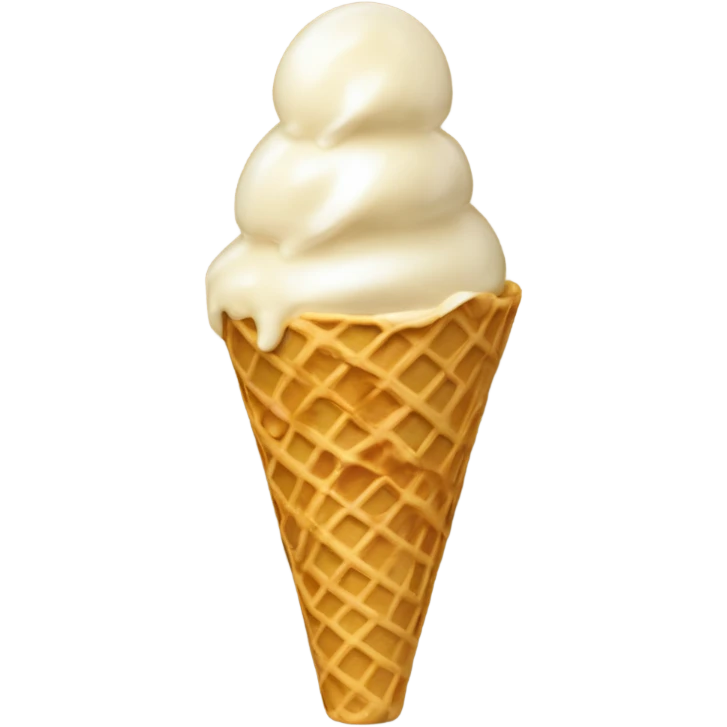 opal Crystal ice cream scoops on gold waffle cone emoji