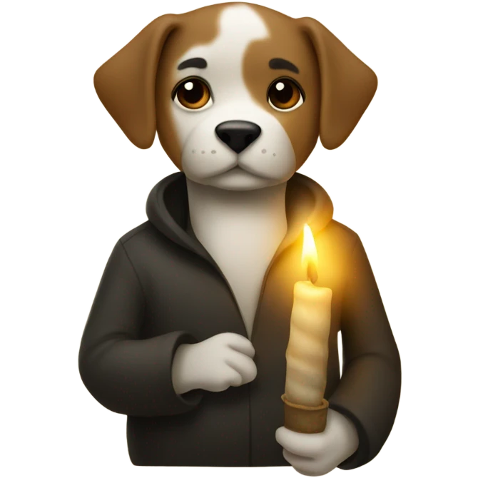 Seadog hugging a candle emoji