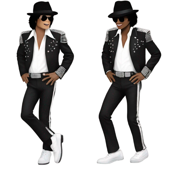 Michael Jackson doing the moonwalk ￼ emoji
