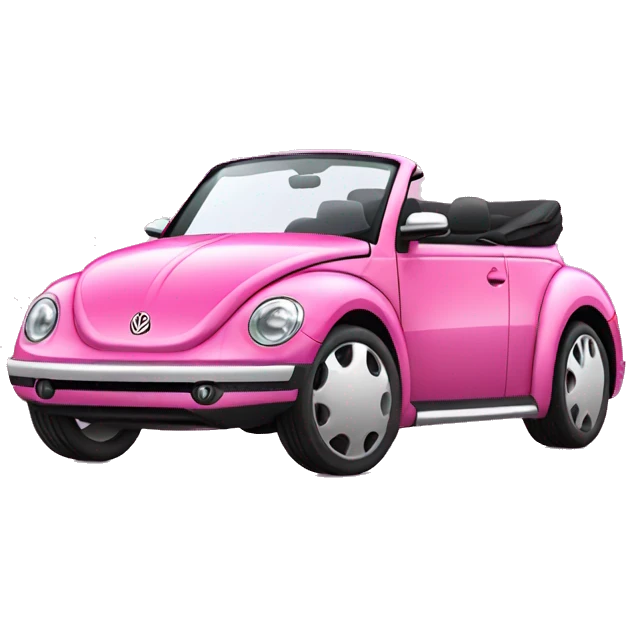 Pink vw new beetle convertible  emoji