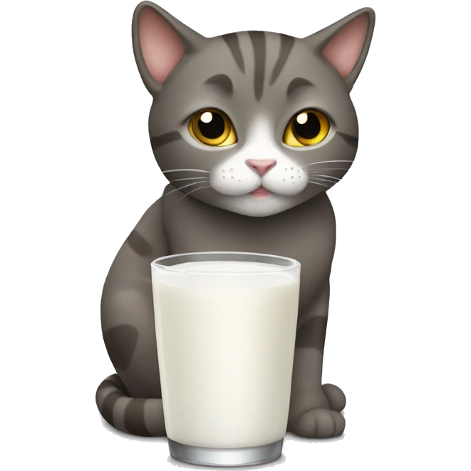 Cat drinking milk emoji
