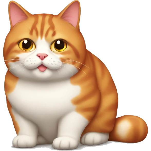 Very fat Cat red head  emoji