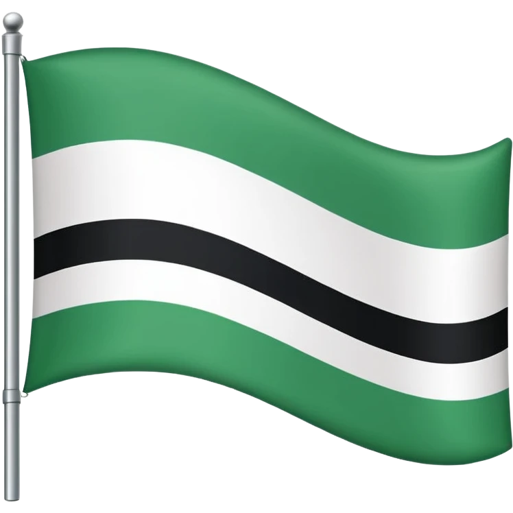 I want a flag as a emoji its made by three colours white green and black emoji