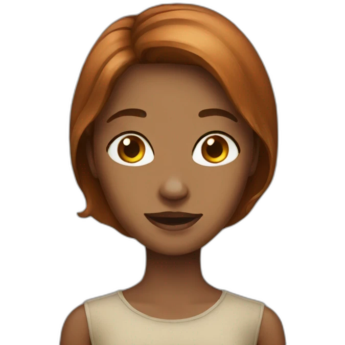 Woman chestnut with freckles emoji